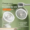 Ventilateurs électriques Clip-on Small Fan Student Dormitory Bed Night Light Clip Fan Office Office Office USB Charges de chargement de plafond portable