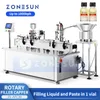 ZONESUN Geïntegreerde pasta en vloeistofvulling Afdikkingsmachine Dual-fase Products Cosmetica Automatisch productiesysteem ZS-AFC30