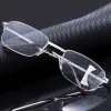 Lenses Photochromic Progressive Folding Reading Glasses Men Women Anti Blue Light Multifocal Diopter Presbyopia Eyeglasses with Pu Case