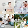 Kleine ronde tafel binnen de vloer buiten met behulp van draagbare campingstand opvouwbare oplaadbare ventilator Home Appliance Custom Folding Fan 240415