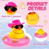 Sable Play Water Fun 12/26 / 36pc Cowboy Rubber Duck Bulk Mini Car Yellow Duck Bath Toy Party Collier Discount Lunettes de soleil Duck Car Dash Dash Toard Q240426