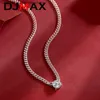 Collane a pendente nuovo djmax originale 925 sterling argento diamante catena cubana da 1-3ct collana di diamanti moissanite q240426