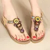 Zomer etnische stijl sandalen voor vrouwen schoenen Flat toeristisch strand Boheemse kralen visgraat slippers flip flop sandles hakken fenty dia's 240228