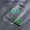 3D8R -Mobiltelefon -Strombanken Magnetic Wireless 30000mah 22.5W schnelles Ladegerät External Akku für Huawei Samsung iPhone 12 PD 20W Power Pack 240424 geeignet