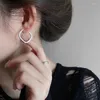 Boucles d'oreilles cerceaux simples Big Square minimaliste pour les femmes filles brillance ramionnage délicat de bijoux de mariage