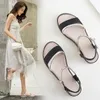Casual Shoes Roman Style Footwear Sandals For Women Open Toe Buckles Ladies Summer 2024 One Word Vip Sale Comfort Trend H The Shoe