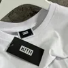 Kith fw oversize ins imprimer abricot blanc noir coton eurocode o cou court-mante à manches limites d'été