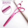 Haarschaar Japanse Mizutani Professionele kapper Special Pink Flamingo Plamingo Flat Tanden Clipper Set Haar Snijdgereedschap Q240426