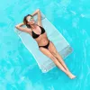 Matrassen opvouwbare opblaasbaar zwevende zwemmatras draagbare drijvende rij met pailletten volwassen zwembad water hangmatrecer