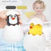 Sand Play Water Fun Baby bath toys Children cute duck penguin egg water spray shower swimming water toys Childrens gifts Q240426