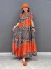 Sukienki imprezowe xitao patchwork lampart sukienki Korea 2024 Summer przybycia osobowość moda luźna krótkie rękaw Casual WMD5820