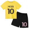 Kids Super Soccer Star No.10 Imprimer 2pcs T-shirtspants Sports Costumes 3-14 ans Boys Girls Idol Streetwear Childre