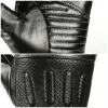 男性本革の手袋指のないミトンブラックハーフフィンガーアウトドア戦術メンズレザードライビンググローブ