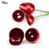 Dekorativa blommor melda Red Rose Metal Simulation Flower Bud Present Box Immortal for Love Confession Valentine's Day Wedding Deco