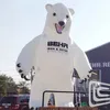 10 mH (33 piedi) con soffiatore di orso polare gonfiabile gigante bianco di natale con il prezzo di illuminazione a led prezzo per orso gonfiabile d'aria per decorazione del cortile