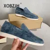 Casual Shoes Slaafers Wildleder für Männer 2024 Mocasines Sommer Walk Charms Sneakers Braune Leder Wohnungen Frauen Marke Hochqualität