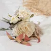Symulacja kwiatów dekoracyjnych róży suche bukiet sztuczny jedwabny dekoracja kwiatów Róże stoli