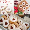 Moulds Jam Sandwich 3D Christmas Digital Moulds Cookie Cutter Pastry Xmas Tree Snowflake Shape Biscuit Mould Baking Tools Birthday