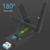 Adapter 1300Mbps WiFi USB 3.0 Adapter 802.11AX Dual Band 2.4G/5GHz Wireless WiFi Dongle Network Card RTL7612 for Win 10/11 PC