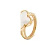 Petits anneaux de bijoux élégants sans déformation Haute anneau chanceux blanc naturel avec Vnain commun