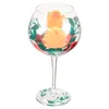 Becher Glass Becher gefärbt bemalte rote Ballon Mädchen Pretty Birthday Hand Goblet Miss Fehl