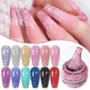 Vernis à ongles Lilycute 7 ml Gel Gel Rigoux de ongles Semi-permanents Sequins Faire tremper sur le gel UV Colorful Nail Art Polon Vernis Y240425