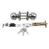 Aluminium legering Ronde deurknoppen rotatie slotknobbels handgreep metalen knop met sleutel voor slaapkamers woonkamers badkamers 240415