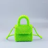 Totes Summer Product Retro Acrylic DIY Beaded Handheld Crossbody Bag Fashion Versatile Handmade Women's Bags Customization