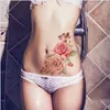 Tattoo Transfer Anime Rose Flowers Temporary Tattoos Stickers Waterproof Arm Shoulder Fake Tattoo for Women Make Up Big Flash Tattoo on Body Art 240426