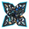 Pobing Silk Scarf Women Monster Eyes Print Silk Foulard Female NeckerChief Small Bandana Square Scarves Lady Accessories 60*60cm 240425