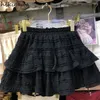 Faldas dulces japoneses falda para mujeres 2024 Faldas Mujer de moda moda verano jupe encaje de cintura alta a saia linda mini 27v937