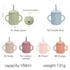 Baby voeding Drinkware Straw cup Baby training Cup Food Grade Siliconen Lekproof Drinking Sippy Cup Peuter Water fles 240412