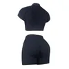 Kvinnors spårväv Dam Yoga kostym sportkläder tätt montering av sportkläder fitness slitage hög midja kortärmad sportkläder sömlöst gym 240424