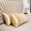 枕1pc純粋なサテンシルクソフト枕カバー寝具枕カバー長方形枕カバーベッドライニングマルチカラー