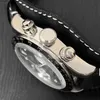 Horaire de bracelet de bracelet de bracelet de bracelet de bracelet de broue de broue de broue 42 mm en acier noir à face blanc à orientation blanche à face blanc
