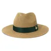 Chapéus largos Chapéus de moda Chapéu de balde de luxo para homens Mulheres coloras de jazz sólido Caps Top Caps Designer Panamá com fita verde vermelha sunhat