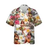 Mäns avslappnade skjortor Hula Girl Graphic Beach Shirts For Men Clothes Hawaiian Dancer Kort ärm Blusar Casual Aloha Beach Shirts Button Kids Tops 240424