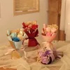 Dekorativa blommor mini bil Artifical Simulation Hand Bouquet Rose Dried Flower Home Decoration Party Wedding Ornaments