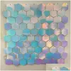 Autres fournitures de fête d'événement Shimmer Sequin Mur Panneau fond de toile de fond bleu oignon rose pick anniversaire show show square gliter décoratif homefavor dhe0t