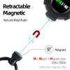 Outils New Magretic Keychain Badge Holder Telescopic Aluminium Alloy Body Strong Animant Rétractable Crochet Chaîne de chaîne d'outils Tactical