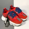 Luksusowe modne męskie designerskie buty Casual Buty różowe czarne gumowe zamsz gumowe białe fluo złote platforma lamparta Sneakers Piankowe trenerzy biegaczy