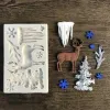 Moulds 3D Christmas decorations deer snowflake Lace chocolate Party DIY fondant baking cooking cake decorating tools silicone molds New
