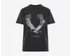 2024 Camiseta para mujer Flaga de águila Tamisas impresas algodón de algodón femenino Topas de mujer sueltas de manga corta Ropa retro