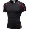 Elastische heren Sport Running Shirt Fitness Sport Training Shirt Quick Dry Shirt Round Neck Body Building Uscle Sports Shirt 240425