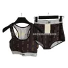 Women Designer Print Swimwear High Waist Bikini Set Sexy Split Swimsuit Summer Surfing Beachwear