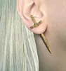 Stud New Gothic Vintage Gold Color Women for Sword Stud Earrings Classic Design Man Dagger Earrings Statement Earrings Ear Jewelry d240426