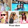 Lovatfirs 6 Pack Love Heart Sunglasses for Party Women Men Children Multicolor Black White pink Green UV Protection 240419