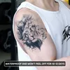 Trasferimento tatuaggio Adesivi per tatuaggi temporanei Elemento leone impermeabile Mens Tattoo Falso Adesivo braccio di braccio simulato Colore tatuaggio 240427