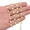 1 meter 7 mm Roules staal Goud handgemaakte ster charmeketens voor dames ketting armband Anklet keten sieraden maken voorraden bulk 240410