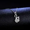 sterling 1 Mossan Diamond Necklace Womens Fashion Swan Sier Clarbonbone Chain Broadcast Live